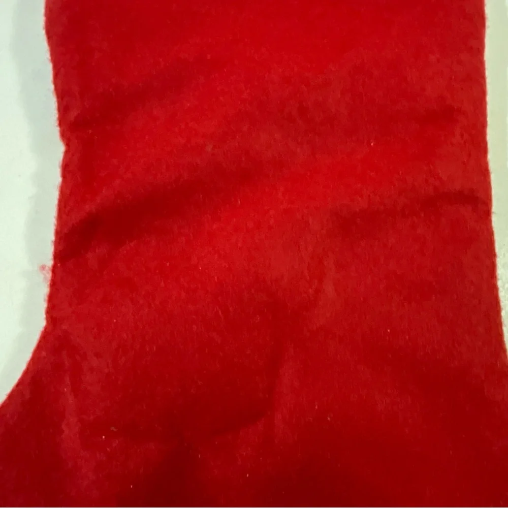 Vintage(?) Red Christmas Stocking MCM Style Santa